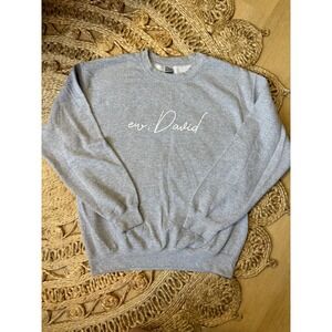 Ew David Schitts Creek Sweatshirt Heather Gray Crewneck Pullover Gildan Womens M